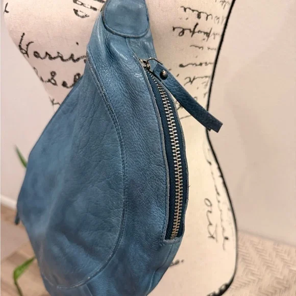 Latico Denim Blue Leather Callie Sling/Crossbody Bag - Picture 12 of 13